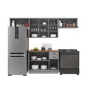 Ver imagem 3 de Armário de Cozinha Modulada Compacta Fidelitá Nara 100% MDF 4 Peças 280cm 10 Portas 2 Gavetas com