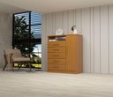 Ver imagem 2 de Cômoda Acp Madri com 5 Gavetas e Sapateira Lateral - Cinamomo