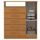 Ver imagem 3 de Cômoda Acp Madri com 5 Gavetas e Sapateira Lateral - Cinamomo