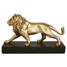 Leão Dourado Majestoso Base Estatua Decoraçao Casa Escultura - 1