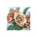 Ver imagem 2 de Buquê Peônia e Rosas Pêssego Fosco 5 Flores 40cm