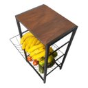 Ver imagem 1 de Fruteira Utilyse de Chão Cozinha Metal e Madeira 4 Andares Aramada Preto Malaga
