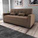 Ver imagem 2 de Sofá Cama 3 Lugares Reclinável Casal Premium 2,03 Larg Lavinia Matrix