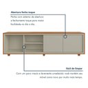Ver imagem 4 de Conjunto Rack + Buffet Dux Rack Off White/Naturalle Buffet Naturalle Mavaular