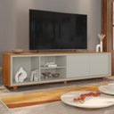 Ver imagem 2 de Conjunto Rack + Buffet Dux Rack Off White/Naturalle Buffet Naturalle Mavaular
