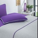 Ver imagem 1 de Jogo de Cama Malha Lençol 100% Algodão Urbano 4 Peças Queen - Roxo-mescla