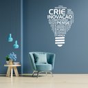 Ver imagem 1 de Adesivo de Parede Decorativo Frase Motivacional Lampada Cor- Branca