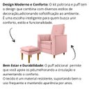 Ver imagem 6 de Poltrona Amamentação Confortável com Puff Ayla Veludo:rosa