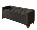 Ver imagem 6 de Recamier Baú Decorativo California 1,30m Premium para Cama Casal Estilo Sofá Estofado Cor Marrom