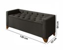 Ver mais imagens de Recamier Baú Decorativo California 1,30m Premium para Cama Casal Estilo Sofá Estofado Cor Marrom