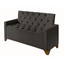 Ver imagem 7 de Recamier Baú Decorativo California 1,30m Premium para Cama Casal Estilo Sofá Estofado Cor Marrom