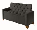 Ver imagem 7 de Recamier Baú Decorativo California 1,30m Premium para Cama Casal Estilo Sofá Estofado Cor Marrom