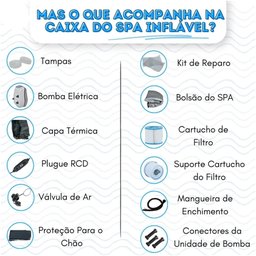 Banheira Ofurô Hidro Piscina Spa Inflável 795 Litros com Bomba Filtro Aquecedor e Bolhas Intex - 3