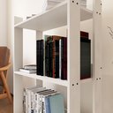 Ver imagem 5 de Estante para Livro com Pés de Madeira Maciça Decoração para Sala ou Quarto - Branco