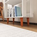 Ver imagem 6 de Estante para Livro com Pés de Madeira Maciça Decoração para Sala ou Quarto - Branco