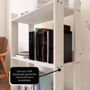 Ver mais imagens de Estante para Livro com Pés de Madeira Maciça Decoração para Sala ou Quarto - Branco