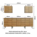 Ver imagem 4 de Armário de Cozinha Completa 233cm Rustic Emilly King Madesa 01