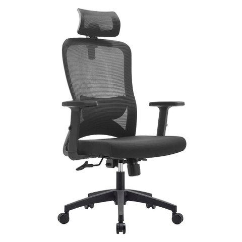 Cadeira de Escritório Bluecase Ergo Elite - Braço Ajustável - Reclinável - Preta - Bcoe-03BKBK