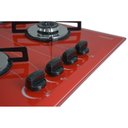 Ver imagem 3 de Cooktop Chamalar Bivolt Premium 4 Bocas Ultra Chama Vidro Temperado Marmorizado Vermelho