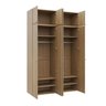 Guarda-Roupa 4 Módulos 8 Portas 6 Prateleiras Frame CabeCasa MadeiraOriginals - 12