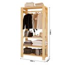 Ver imagem 2 de Arara Cabideiro Estante Madeira Roupa Sapateira Pinus Closet