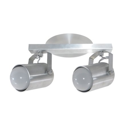 Spot No Trilho Para 02 Lâmpadas - Gira 360 Graus - ideal para Sala, Quarto, Cozinha - Aluminio Escov