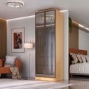 Ver imagem 1 de Guarda Roupa Ravi em Mdf 81x232,2cm 2 Portas Reflecta Olmo 1111