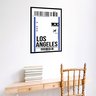 Quadro Decorativo Passagem para Los Angeles - 70x50cm:moldura Preta - 1