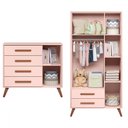 Ver imagem 3 de Quarto Infantil Completo Bear 4 Portas 6 Gavetas Rosa - Pnr Móveis