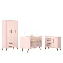 Ver imagem 2 de Quarto Infantil Completo Bear 4 Portas 6 Gavetas Rosa - Pnr Móveis