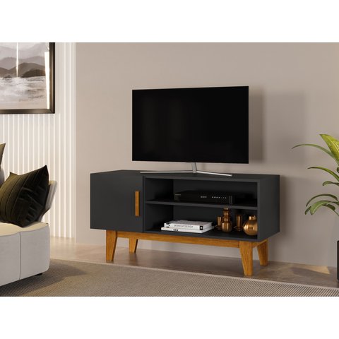 Rack para Tv – Elegância e Funcionalidade Design Moderno:preto