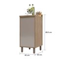 Ver imagem 4 de Balcão de Cozinha com Tampo 40 Cm 1 Porta de Abrir 1 Prateleira Mel Luciane Móveis