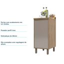 Ver imagem 5 de Balcão de Cozinha com Tampo 40 Cm 1 Porta de Abrir 1 Prateleira Mel Luciane Móveis