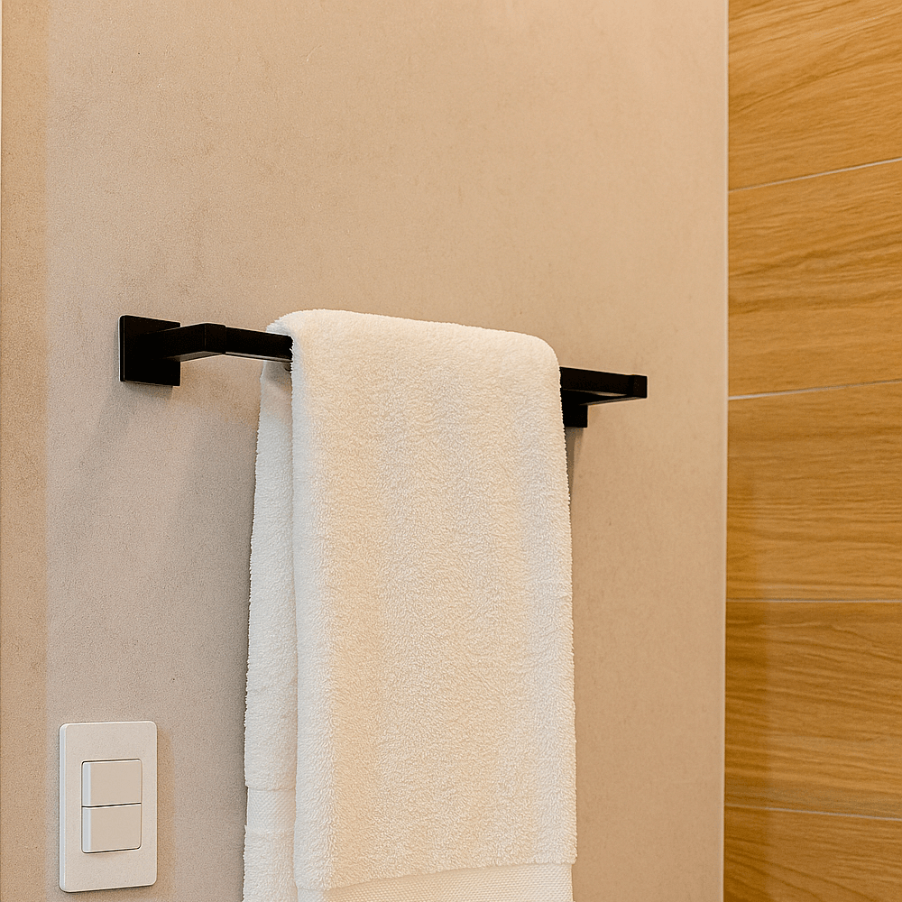 Elegance Black Matte Porta Toalha Barra 30cm - Ouse Metais - 2