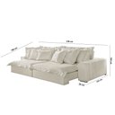 Ver imagem 3 de Sofá Luz Linho 02 Módulos de 90cm B25cm Meu Sofá Online