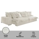 Ver imagem 4 de Sofá Luz Linho 02 Módulos de 90cm B25cm Meu Sofá Online