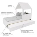 Ver imagem 4 de Bicama Casinha com Telhado Branco Megamobilia
