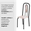 Ver imagem 7 de Conjunto de Mesa Tubular com 4 Cadeiras Lívia Preto/Bege