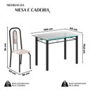 Ver imagem 3 de Conjunto de Mesa Tubular com 4 Cadeiras Lívia