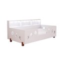 Ver imagem 1 de Cama Infantil Montessoriana + Colchão Juvenil LED e Nicho Lanna Branca Incluso Lousa Mágica