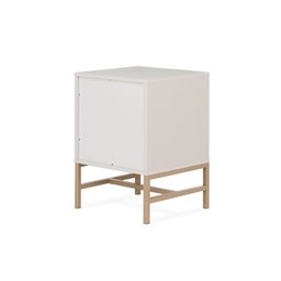 Mesa de Cabeceira Square 2 Gavetas 43 Cm X 40 Cm Off White Suave - 8