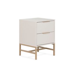 Mesa de Cabeceira Square 2 Gavetas 43 Cm X 40 Cm Off White Suave - 6