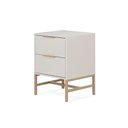 Ver imagem 5 de Mesa de Cabeceira Square 2 Gavetas 43 Cm X 40 Cm Off White Suave