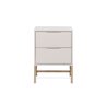 Mesa de Cabeceira Square 2 Gavetas 43 Cm X 40 Cm Off White Suave - 1