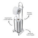 Ver imagem 3 de Suporte de Aço para Papel Higiênico 4 Rolos - Stolf