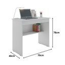 Ver imagem 7 de Escrivaninha Home Office Vitória Prateleira Extra e Gaveta:branco