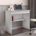 Ver imagem 1 de Escrivaninha Home Office Vitória Prateleira Extra e Gaveta:branco