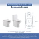 Ver imagem 3 de Assento Sanitário Tampa de Vaso Branco Resina Poliester Compacta para Bacia Sensea