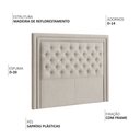 Ver imagem 5 de Cabeceira Cama Box Casal 140 Cm Elegance Linho Cru - Nexta Casa