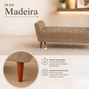 Ver imagem 5 de Recamier Grecia 140 cm Elegante com Revestimento em Suede Capuccino